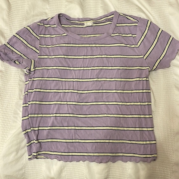Purple stripe shirt GARAGE